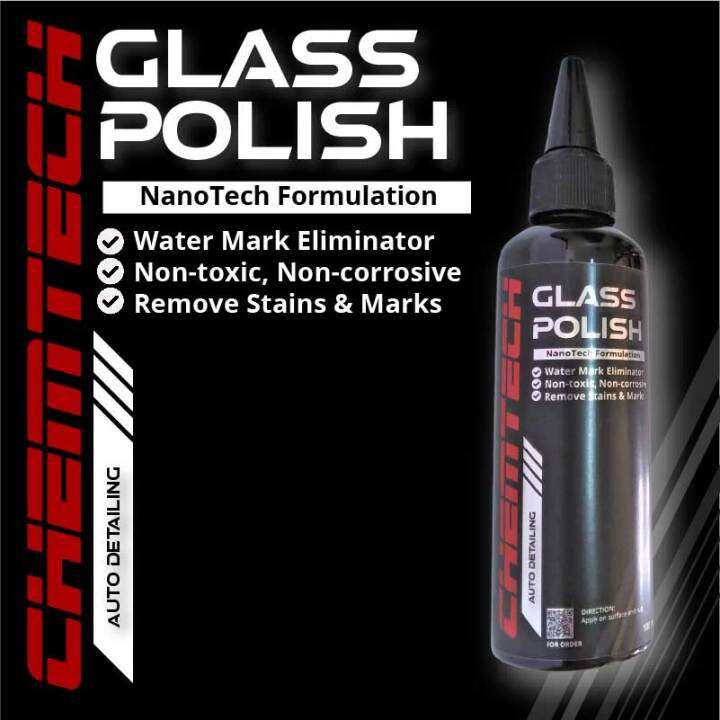 CHEMTECH Glass Polish Watermark, Oil Film, Scratches Remover for