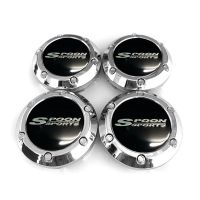 Style 4pc 66mm  Spoon Sports Wheel Center Cap Chrome Black 66mm/62mm Modified Sports Wheel Hub Cap Cover Fit for  Sports Wheel