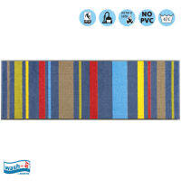 พรมแต่งบ้าน พรมปูพื้น พร้อมคุณสมบัติกันลื่น INTERIOR+DECOR-Colour Stripes  ยี่ห้อ Wash+Dry/ size: 60x180 cm