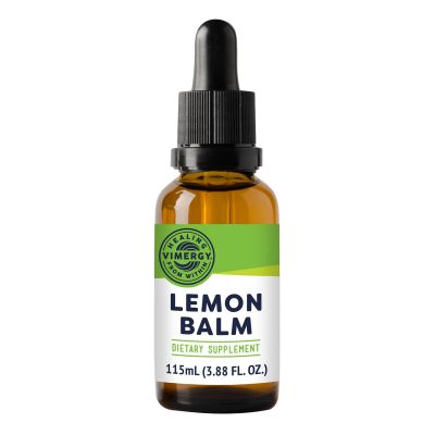 Vimergy Organic Lemon Balm 10:1 - Liquid Alcohol Free Tincture (115 mL) Vegan | Stress Relief &amp; Calming (EXP JUNE2024)