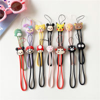 Cartoon Cute Silicone Mobile Phone Short Lanyard Ring Grip Stereo Thickened Key Hanger Ornament Drop-Resistant Rabbit Dinosaur Continuous Line Wristband Wrist Line Hot INS Fashion Top Sale