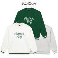 MALBON เสื้อสเวตเตอร์ฤดูใบไม้ร่วงและฤดูหนาวกอล์ฟ MALBON เสื้อสเวตเตอร์ใหม่สำหรับชายและหญิงเกาหลีปักลายแบบเดียวกันเสื้อสวมหัวคอกลมลำลอง