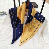 Fashion Neck Scarves For Women Bandana Head Silk Satin Scarfs Female 70x70cm Small Shawls Cute Handkerchief Bag Scarf For Ladies