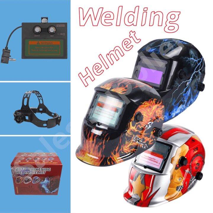 ♀True color welding mask auto darkening Resist sparks welding helmet