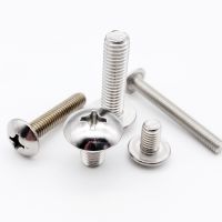 10/50pcs M2 M2.5 M3 M4 M5 M6 304 A2-70 stainless steel JISB1111T Phillips Truss Head Large Flat Round Cross Screw Bolt L 3-50mm