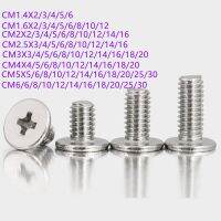 10/50pcs CM M1.4 M1.6 M2 M2.5 M3 M4 M5 M6 A2 304 Stainless Steel Cross Phillips Ultra Thin Super Low Flat Wafer Head Screw Bolt