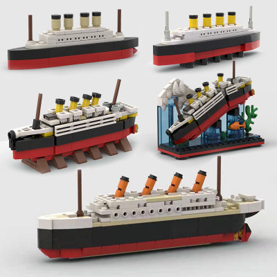 ใหม่ RMS Cruise Sank Titanic Break In Half Building Blocks เรือชุดเรือรุ่น Construcrion ชุด Brinquedos คริสต์มาสของขวัญ