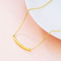 wholesale gold-plated elbow pendant necklace Vietnam sand gold hollow four-bead necklace Two types are available