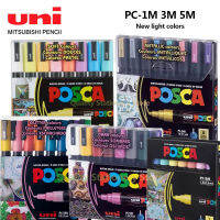 Uni Posca เครื่องหมายสีกราฟฟิตี PC-1M 3เมตร5เมตรอุปกรณ์ศิลปะเครื่องหมายถาวรอุปกรณ์สำนักงานนักเรียนเครื่องเขียนป๊อปโปสเตอร์ปากกา