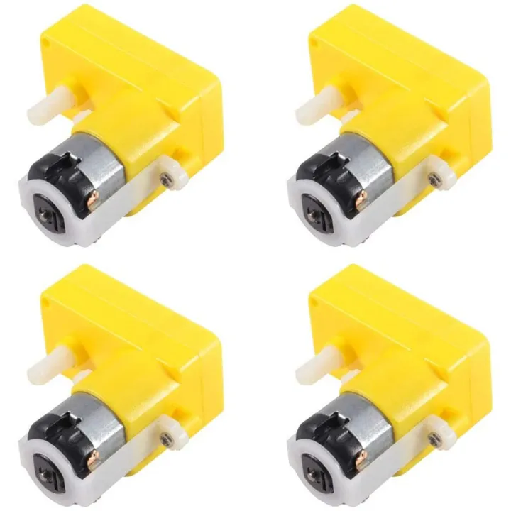 4Pcs L Shape DC Electric TT Motor 3V-6V Gear Motor Dual Shaft For Smart ...