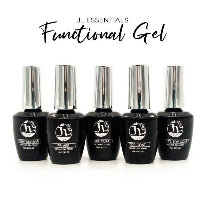JL Essentials Functional Gel Polish Top Coat / Base Coat / Primer