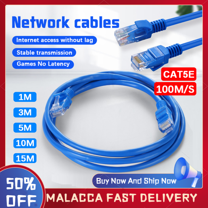 LAN Network Cable CAT5E Cable RJ45 Gigabit For Modem Router Tv Box Plug and
