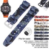 ㍿◐▬ สายนาฬิกาซิลิโคน 18 มม. สำหรับ Casio SGW-300H W-735H AE-1200 AQ-S810W W215 MRW-200H AEQ110W สายนาฬิกายางนุ่มสายรัดข้อมือ