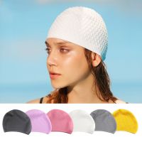 Adult Silicone Swim Cap Unisex Water Drop Swimming Cap Bathing Caps Waterproof Summer Swim Pool Cap For Short Medium Long Hair Swim Caps