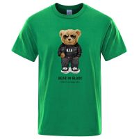 Teddy Bear In Black That Is My Happy Color  Men T Shirt Cotton T Shirts Hip Hop Street Tops| |   - AliExpress