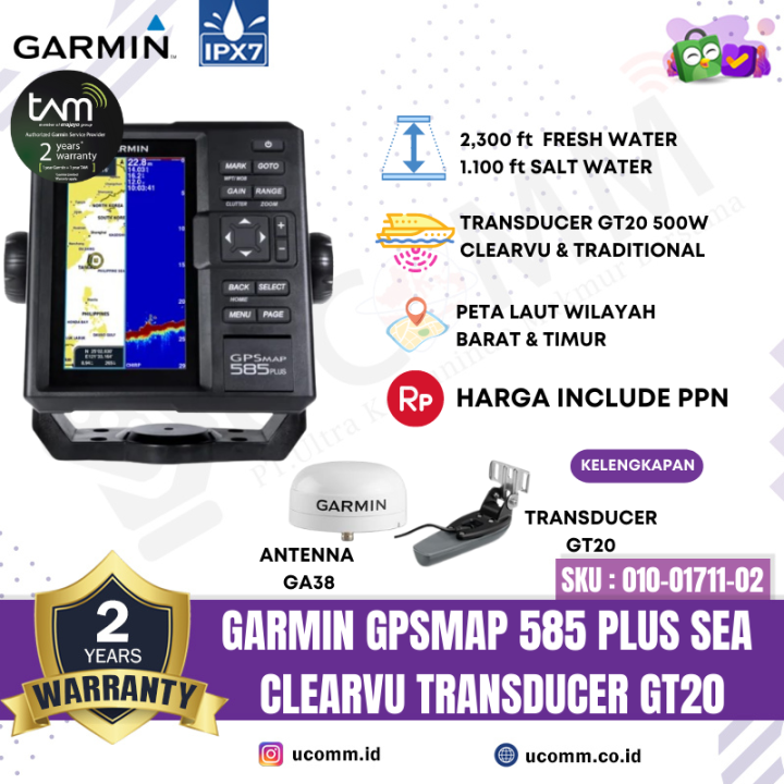 Garmin GPSMAP 585 Plus GT20 Fishfinder Alat Pencari Ikan GPS MAP ...