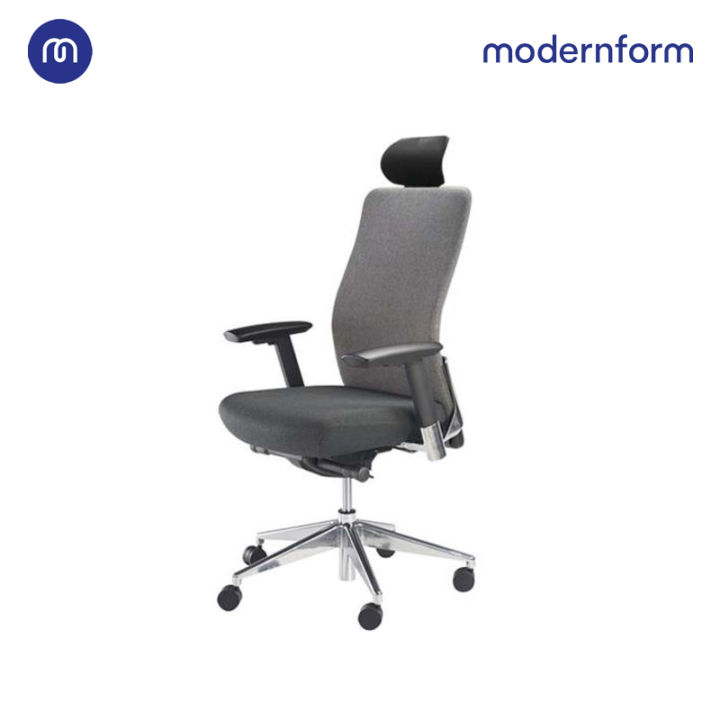 modernform-เก้าอี้สำนักงาน-รุ่น-series15-เบาะสีดำ-พนักพิงสูง-สีเทา-เก้าอี้ทำงาน-เก้าอี้ออฟฟิศ-เก้าอี้ผู้บริหาร-เก้าอี้ทำงานที่รองรับแผ่นหลังได้ดีเป็นพิเศษ-ปรับที่วางแขนได้-3-ทิศทาง-ปรับล็อคเอนพนักพิงไ