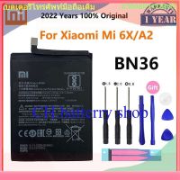 100% Orginal Xiao mi  BN36 3010mAh แบตเตอรี่ For Xiaomi 6X A2 Mi6X MiA2 M6X MA2 High Quality Phone Replacement แบตเตอรี่