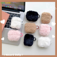 เคสหูฟังกำมะหยี่สีทึบน่ารักสำหรับ Apple AirPods Pro AirPods 1 2 3 Pro2หูฟังฝาครอบเนื้อนิ่ม TPU ใหม่ซิลิโคนปลอกป้องกัน AirPod Accessorie สีดำสีขาวสีน้ำตาลสีชมพู