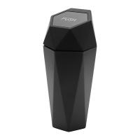 Car Trash Can with Lid Portable Vehicle Auto Car Garbage Can Mini Garbage Bin for Car, Home, Office Black