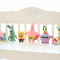 Spongebob Squarepants Patrick Eugene H.krabs Gary ตุ๊กตา Plush Kawaii Room Decor Collection ของขวัญเด็กการ์ตูนอะนิเมะอุปกรณ์ต่อพ่วงของเล่น