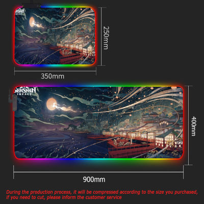 Mouse Mat Gaming Rgb Genshin Impact Mouse Pad with Rgb Setup Gamer Acessorios Pad Rgb Computer Rgb XXL Mousepad with Backlight