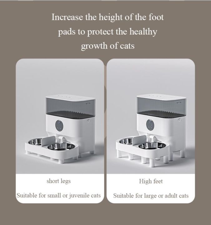 ตู้อัตโนมัติให้อาหารแมวแบบ5l-เหมาะกับแมวสุนัขอาหารสองมื้ออาหารสัตว์เลี้ยงระยะไกล