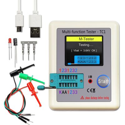 ♗ LCR-TC1 Transistor Resistance Capacitor Sensor Tester Color Screen English Graphic Display Two-triode Test ESR
