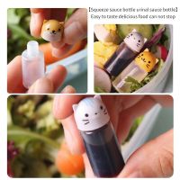 3pcs/Set  Portable Mini Seasoning Sauce Bottle Small Containers Lovely Dog Bottles For Bento Lunch Box Kitchen Jar Accessories