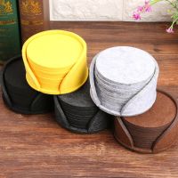 【CC】 10pcs Round Felt Coaster Dining Table Protector Resistant Cup Hot Drink Mug Placemat Accessories