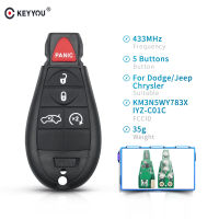 KEYYOU M3N5WY783X IYZ-C01C 5 Buttons Car Smart Key 433Mhz Remote Key For DODGE Chrysler Jeep Dodge Grand Caravan Town &amp; Country