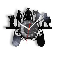 Hot sell Retro Games Vinyl Record Wall Clock Game Room Game Controllers Wall Art Decorative Vintage Wall Clock Pop Games Gift For Boys