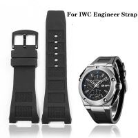 Original ✤ Aksesoris Jam Tangan karet Band untuk IWC Iw376505 Iw323601 insinyur tahan air tahan keringat cekung laki-laki tali silikon 30x16mm