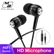 Mini born In-Ear Headphones Earphone Wired Earbuds Sport In Ear Headphone