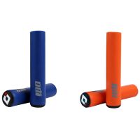 ODI 2 Pair MTB Bicycle Grip Silicone Handlebar Grips Shock-Absorbing Soft Mountain Bicycle Grip Bike Blue &amp; Orange