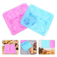 OULII 2pcs Silicone Baking Mold Bone และ Dog Paw Pattern Diy Do Dog Food Dog Dog Dog Mall