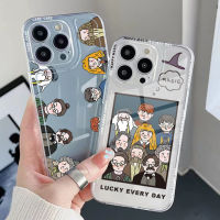 เคสสำหรับ Samsung Galaxy S22 Plus Note 20อัลตร้า10 S21 FE A22 S20 4กรัม A52S 5กรัมเคสลายการ์ตูน The Potter แฮร์รี่พอตเตอร์ขอบสี่เหลี่ยมคุณภาพสูงปลอกหมอนอากาศเต็มรูปแบบเคสป้องกัน