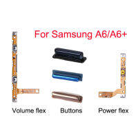 สำหรับ Samsung A6บวก A6ปุ่มเปิดปิดปุ่ม Flex และด้านข้างที่ปรับเสียงขึ้นลงริบบิ้นกุญแจ