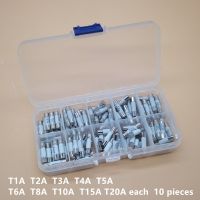 XMM-100pcs Ceramics Fuses Kit Slow Blow 5x20mm 1a 2a 3a 4a 5a 6a 8a 10a 15a 20a 250v 5*20 Protective Insurance Tube Set