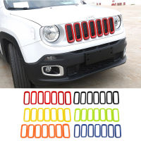 SHINEKA ABS Car Exterior Insert Trim Front Grille Cover Ring Decoration Stickers For Jeep Renegade 2016 2017 2018 Car Styling