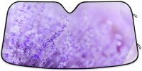 ☃▼✺ chenhuifang Qilmy Car Windshield Sunshade Automotive Protector for SUV Truck Front Window (Purple Lavender)