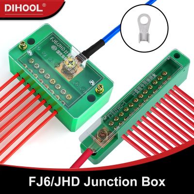 ❈☋ FJ6/JHD Junction Box Unipolar Splitter 1-IN Multiple-OUT Metering Wire Connector Single-Phase Terminal Block Distribution Box
