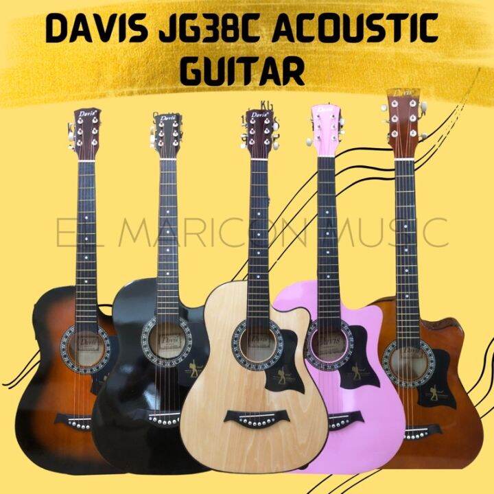 Electric Guitars Guitar Davis JG38C Acoustic Guitar With freebies ...