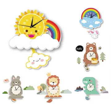 Anime Stitch Alarm Clock Colorful Glowing LED Stitch Cartoon Simple Fashion  Cute Clock Children Bedroom Decoration Gifts