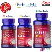 GET NOW ต้านอนุมูลอิสระ Co Q-10 100 mg  60/120 softgels Puritans Pride