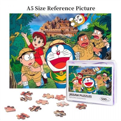 Doraemon Anime Peripheral Wooden Jigsaw Puzzle 500 Pieces Educational Toy Painting Art Decor Decompression toys 500pcs