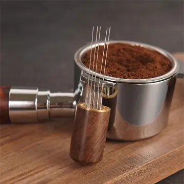 Espresso Coffee Stirrer, WDT Tool for Espresso Distribution, Walnut Wood  Magnet and Stand, Espresso Needle Tool for Professional Barista 