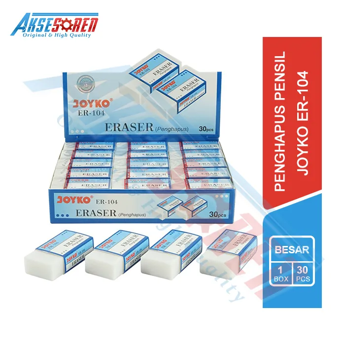 Penghapus Pensil Putih Besar Joyko ER-104 [1 Box/30 Pcs] / Eraser ...