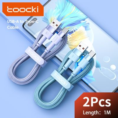 Toocki 2แพ็ค3A USB C ประเภทสายสำหรับ Xiaomi 12T Pro Realme Redmi Note 12 Poco F3 X4 GT สายข้อมูลชาร์จเร็ว