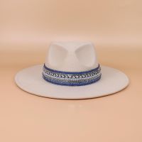 Western Cowboy Hat Big Brim Jazz Hat Fashionable Handmade Lace Outdoor Sun Visor Fedora Gentleman Party Men And Women Can Wear